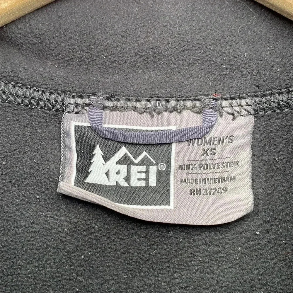 REI Jacket Zip Full Black Women’s Size XS Activewear Fleece Outerwear - Picture 4 of 7